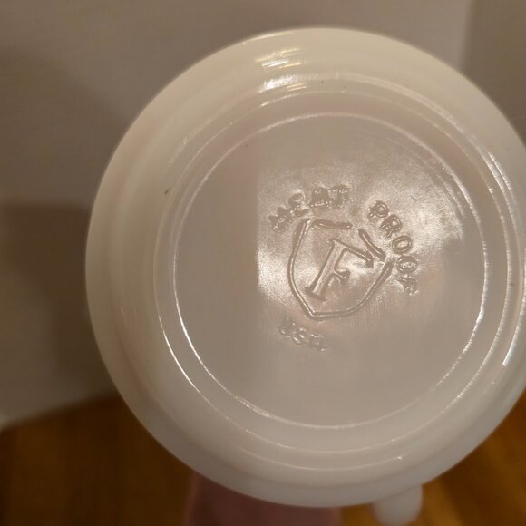 Federal Polka Dot Mug Red Mid Century 1960s 60s Milk Glass Coffee Cup 8 oz Retro - Picture 6 of 7